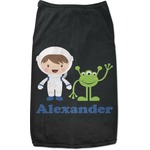Boy's Space Themed Black Pet Shirt (Personalized)