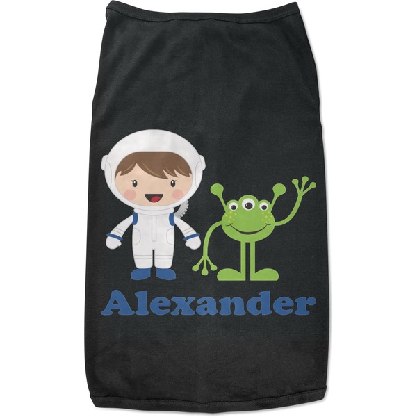 Custom Boy's Space Themed Black Pet Shirt (Personalized)