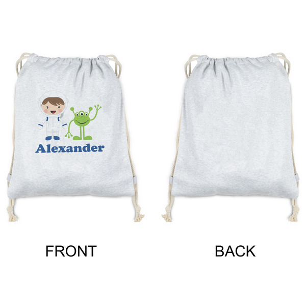 Boy's Space Themed Drawstring Backpacks - Sweatshirt Fleece - Single Sided - APPROVAL