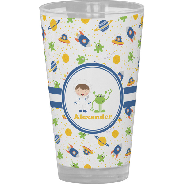 Custom Boy's Space Themed Pint Glass - Full Color (Personalized)