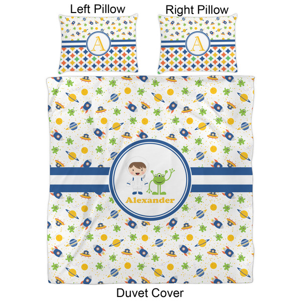 Boy's Space Themed Duvet Cover Set - Queen - Approval