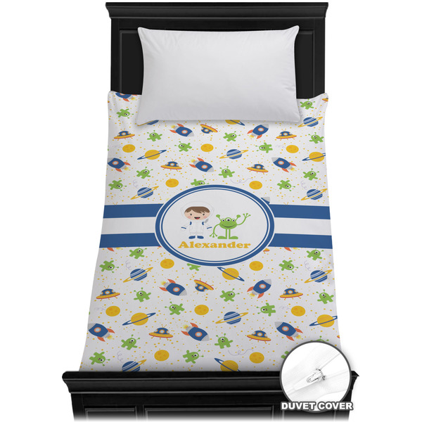 Custom Boy's Space Themed Duvet Cover - Twin XL (Personalized)