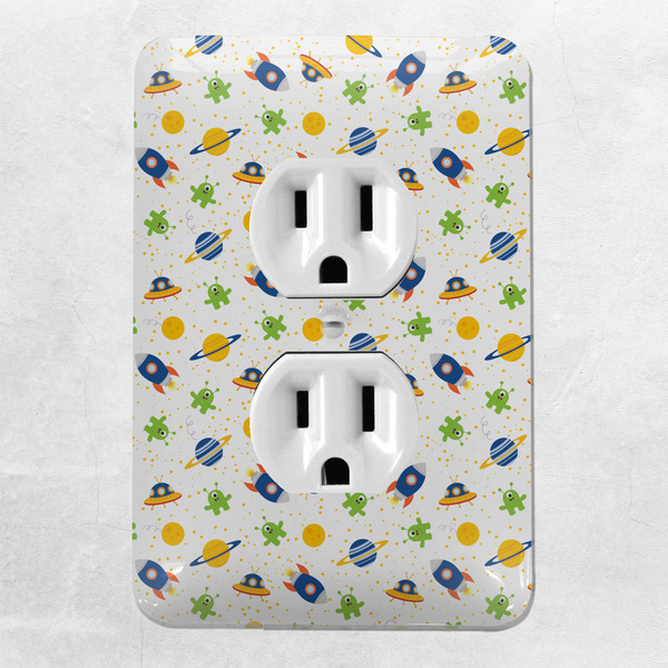 Boy's Space Themed Electric Outlet Plate - LIFESTYLE