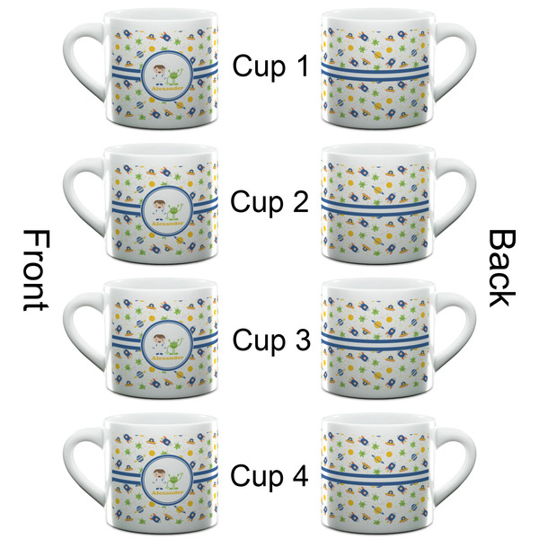 Boy's Space Themed Espresso Cup - 6oz (Double Shot Set of 4) APPROVAL