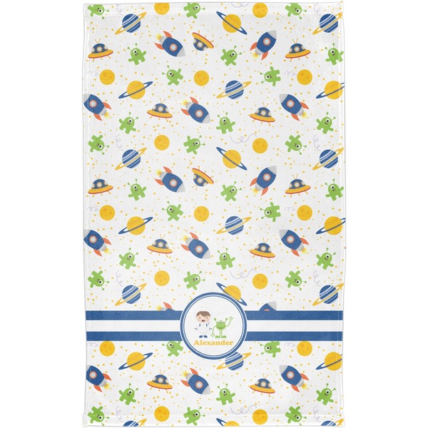 Boy's Space Themed Finger Tip Towel - Full View