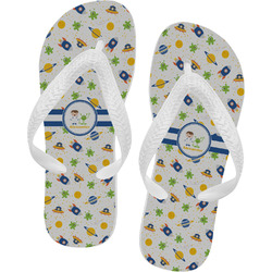 Boy's Space Themed Flip Flops (Personalized)