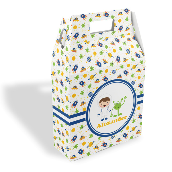 Custom Boy's Space Themed Gable Favor Box (Personalized)