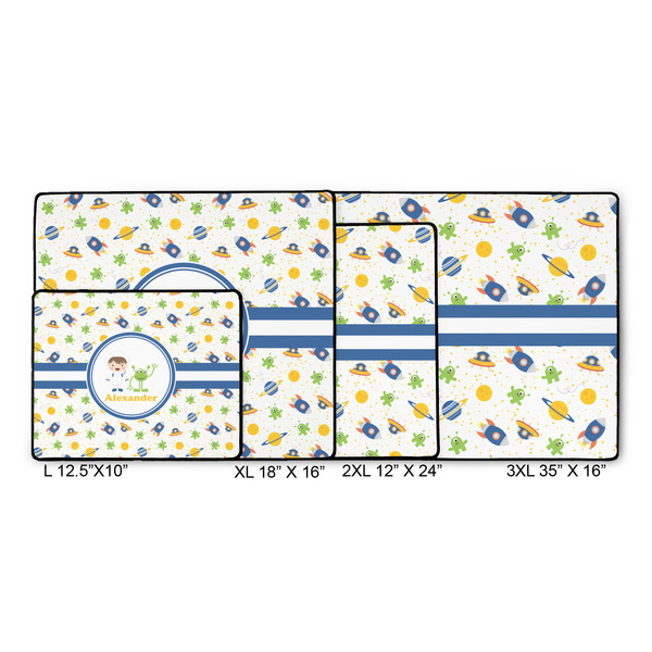Boy's Space Themed Gaming Mats - SIZE CHART