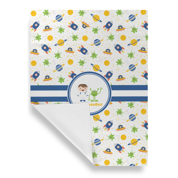 Boy's Space Themed Garden Flags - Large - Single Sided - FRONT FOLDED