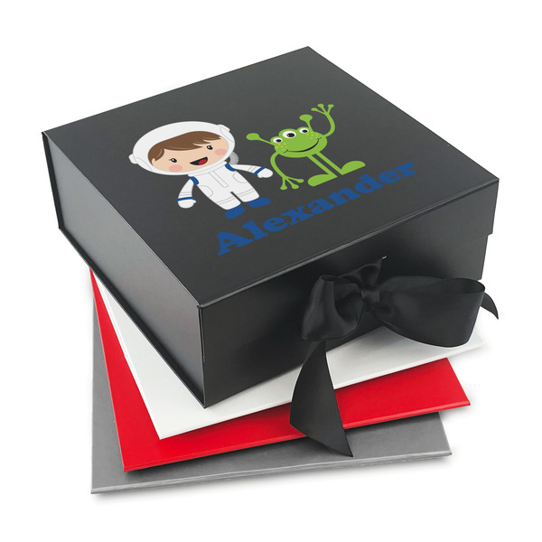 Custom Boy's Space Themed Gift Box with Magnetic Lid (Personalized)