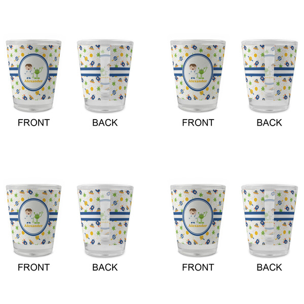 Boy's Space Themed Glass Shot Glass - Standard - Set of 4 - APPROVAL