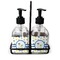 Boy's Space Themed Glass Soap & Lotion Bottle Set (Personalized)