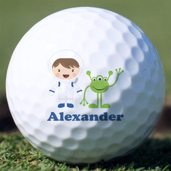 Boy's Space Themed Golf Balls - Titleist Pro V1 - Set of 3 (Personalized)