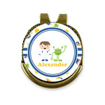 Boy's Space Themed Golf Ball Marker - Hat Clip - Gold