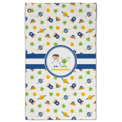 Boy's Space Themed Golf Towel - Poly-Cotton Blend w/ Name or Text