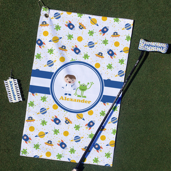 Custom Boy's Space Themed Golf Towel Gift Set (Personalized)