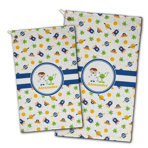 Boy's Space Themed Golf Towel - PARENT (small and large)