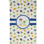 Boy's Space Themed Golf Towel - Poly-Cotton Blend - Small w/ Name or Text