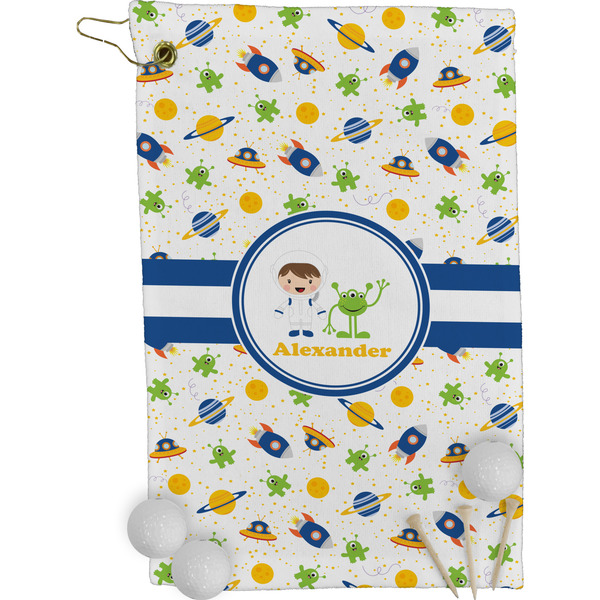 Boy's Space Themed Golf Towel (Personalized)