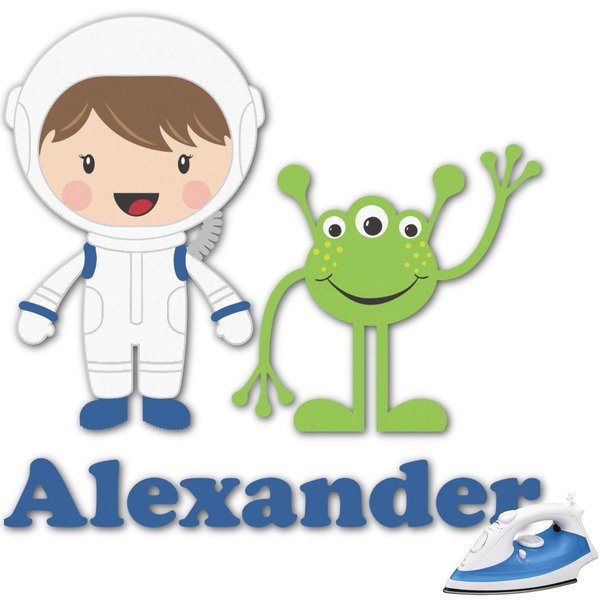 Custom Boy's Space Themed Graphic Iron On Transfer - Up to 4.5"x4.5" (Personalized)
