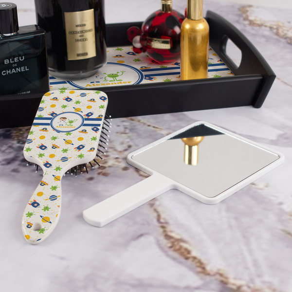 Boy's Space Themed Hair Brush - With Hand Mirror
