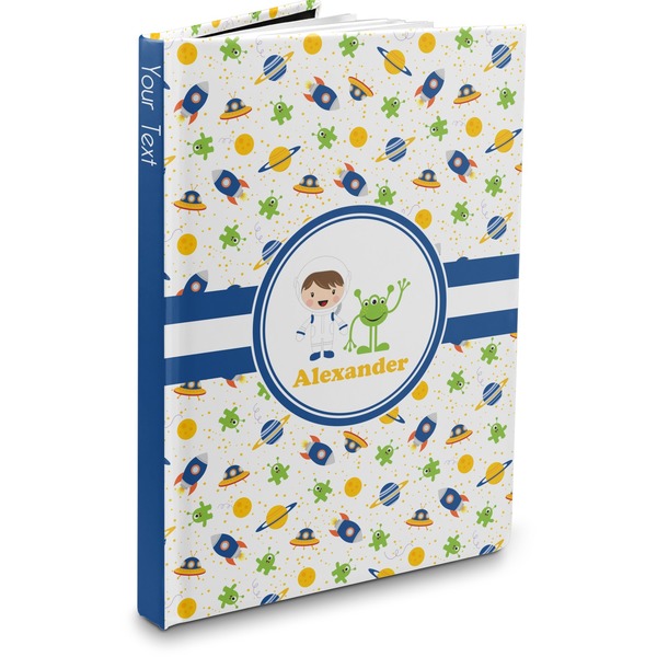 Custom Boy's Space Themed Hardbound Journal (Personalized)