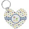 Boy's Space Themed Heart Keychain (Personalized)