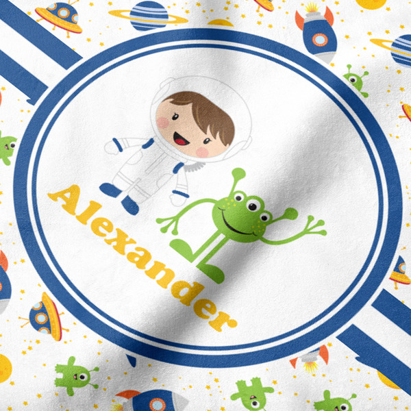 Boy's Space Themed Hooded Baby Towel- Detail Close Up