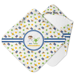 Boy's Space Themed Hooded Baby Towel (Personalized)
