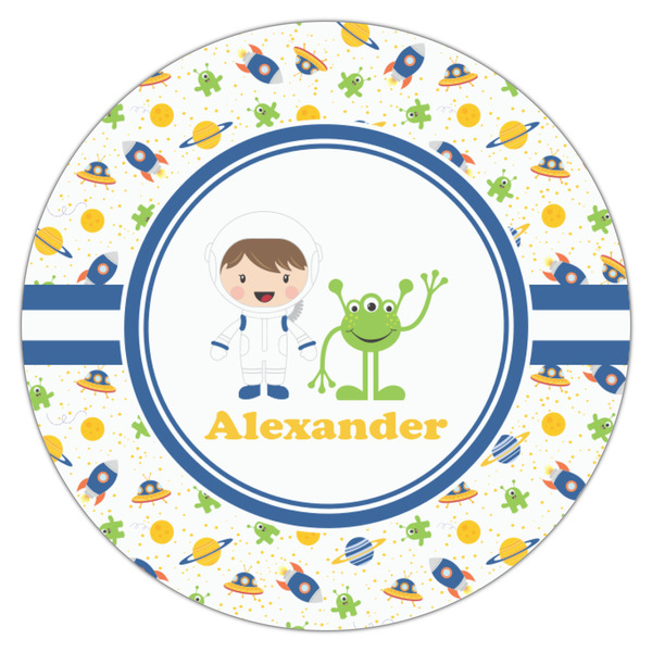 Boy's Space Themed Icing Circle - Small - Single