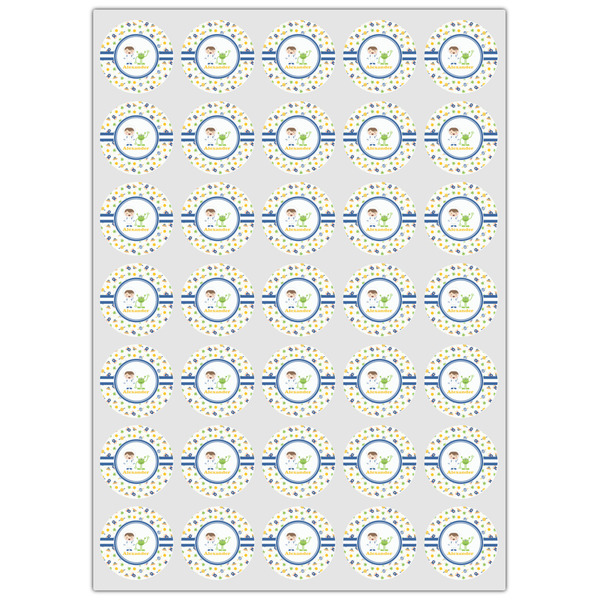 Boy's Space Themed Icing Circle - XSmall - Set of 35