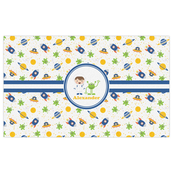 Boy's Space Themed Indoor / Outdoor Rug - 3'x5' - Front Flat