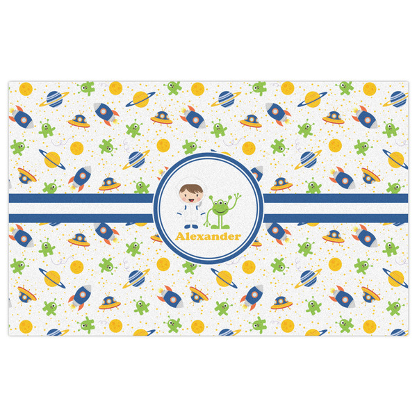 Boy's Space Themed Indoor / Outdoor Rug - 5'x8' - Front Flat