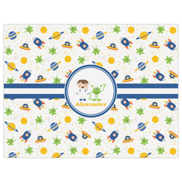 Boy's Space Themed Indoor / Outdoor Rug - 6'x8' - Front Flat
