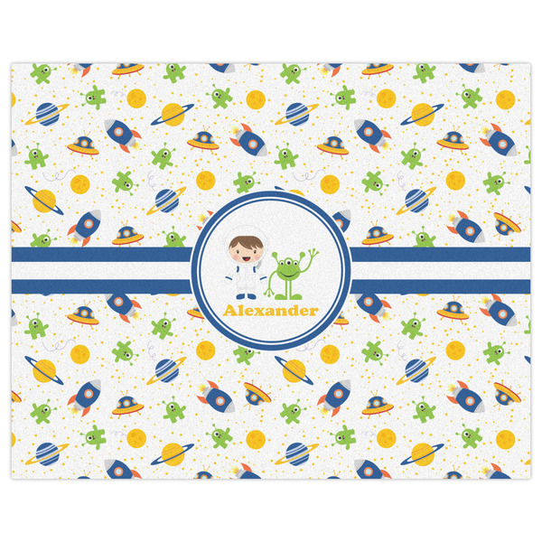 Boy's Space Themed Indoor / Outdoor Rug - 8'x10' - Front Flat