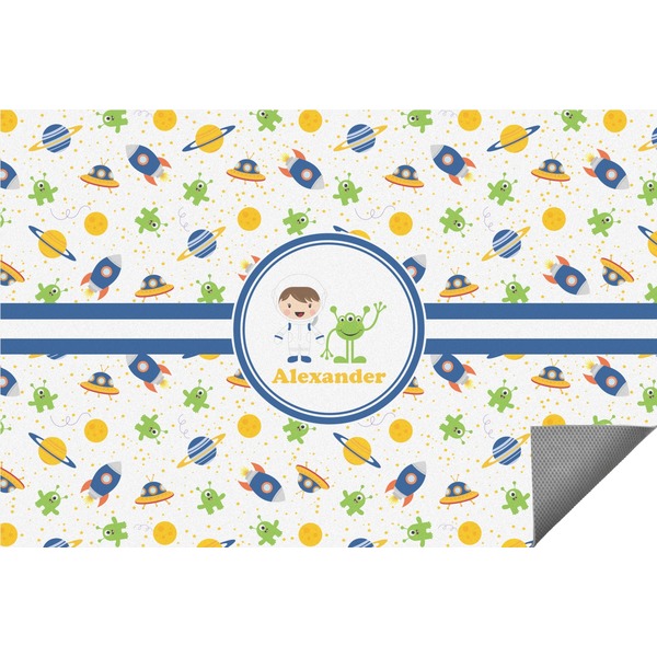 Custom Boy's Space Themed Indoor / Outdoor Rug (Personalized)