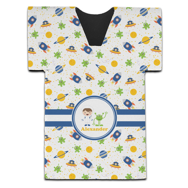 Custom Boy's Space Themed Jersey Bottle Cooler (Personalized)