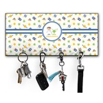 Boy's Space Themed Key Hanger w/ 4 Hooks w/ Graphics and Text