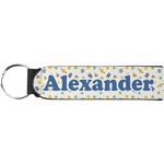 Boy's Space Themed Neoprene Keychain Fob (Personalized)