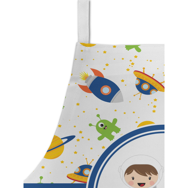 Boy's Space Themed Kid's Aprons - Detail