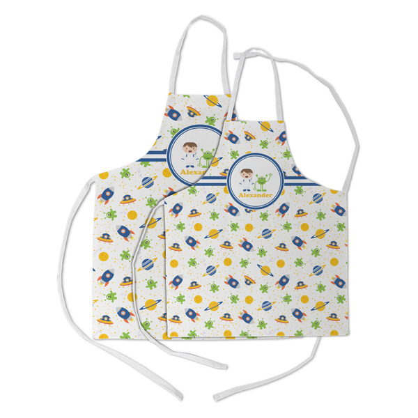Boy's Space Themed Kid's Aprons - Parent - Main