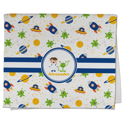 Boy's Space Themed Kitchen Towel - Poly Cotton w/ Name or Text