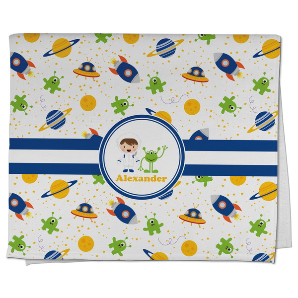 Custom Boy's Space Themed Kitchen Towel - Poly Cotton w/ Name or Text