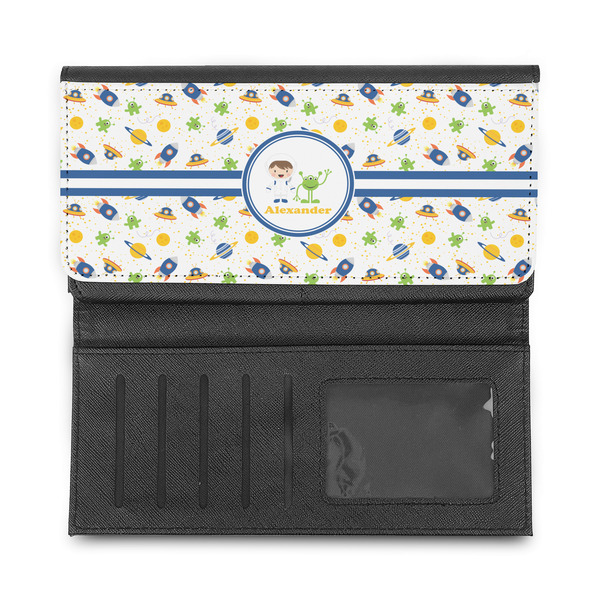 Boy's Space Themed Ladies Wallet - Half Way Open