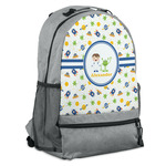 Boy's Space Themed Backpack - Grey (Personalized)