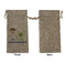 Boy's Space Themed Large Burlap Gift Bags - Front Approval