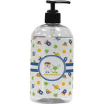 Boy's Space Themed Plastic Soap / Lotion Dispenser (16 oz - Large - Black) (Personalized)
