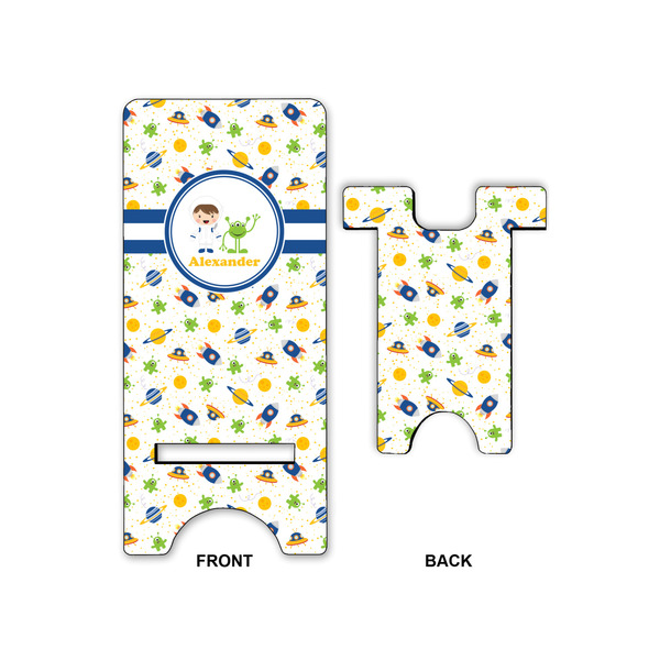 Boy's Space Themed Large Phone Stand - Front & Back