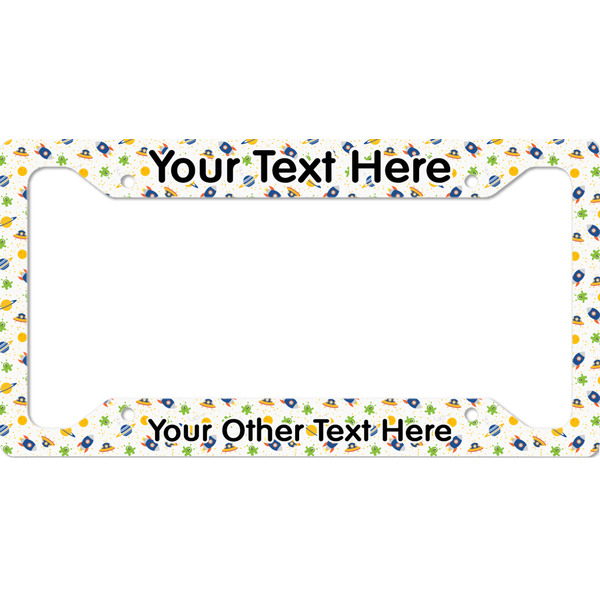 Custom Boy's Space Themed License Plate Frame (Personalized)