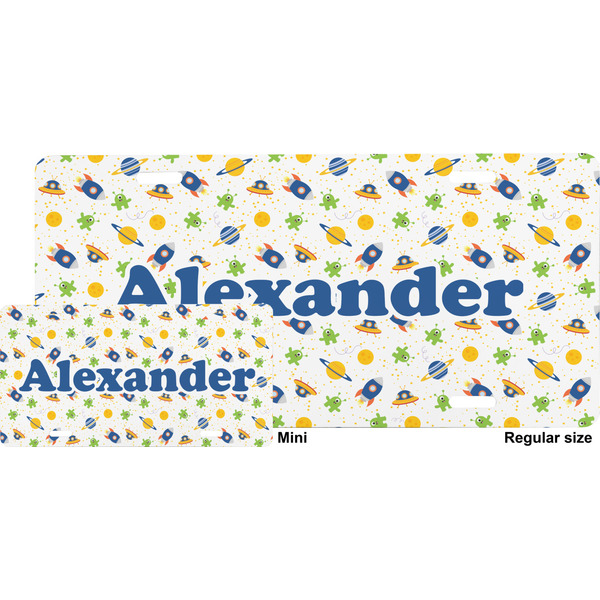 Boy's Space Themed License Plate (Sizes)